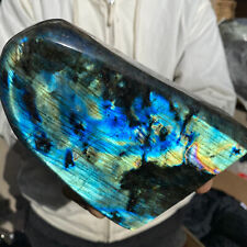 3.5lb Large Natural Labradorite Quartz Crystal Display Mineral Specimen Healing picture