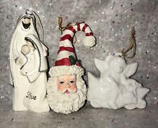 Vintage Christmas ornaments bundle Santa Nativity Angel   picture
