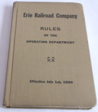 JULY 1930 ERIE RAILROAD OPERATING RULES picture