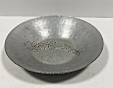 Hand Forged EVERLAST METAL Bowl with Grape Vine Design Aluminum 9” picture