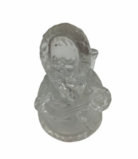 Goebel Clear Glass Angel Playing Mandolin Bell, 1980 Collectible Glass Figurine picture