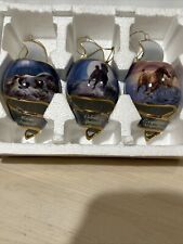 The Bradford Editions Free As The Wind Ornament Collection Horses COA Enclosed picture