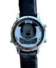 Mickey Mouse Disney Animated Musical Lorus Watch - Silver/Black - New Battery picture
