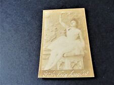 Antique G.W. Gail & Ax's Navy Tobacco Card with black and white image of lady.  picture