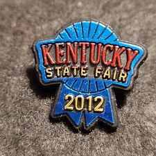 2012 Kentucky State Fair Ribbon Plastic Souvenir Lapel Hat Vest Pin Black KY picture