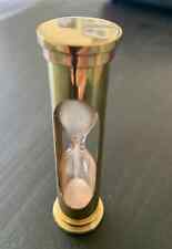4” Brass Sand Timer 30 Seconds Brass Hourglass Sand Timer Navigation Maritime picture