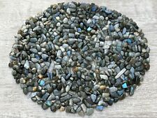 Grade A++ Blue Labradorite Semi Tumbled Gemstone Chips 5- 15mm, Wholesale Lots picture