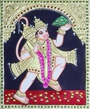 Lord Hanuman Gold Tanjore Painting picture