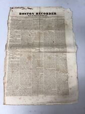 Boston Recorder Nathaniel Willis March 28, 1828 No 13 Vol XIII Newspaper picture