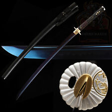 Clay Temperped T10 Steel Purple Blade Japanese Samurai Sword Katana Razor Sharp picture
