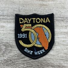 1991 Daytona Bike Week 50th Anniversary Glue On Patch 3” picture