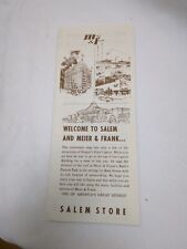 Vintage Salem OR Meier & Frank Map of Attractions & Dept Location  Flyer 60's picture