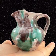 Italian Art Pottery Miniature Pitcher Carafe Ceramic Pottery Hand Painted Italy picture