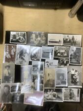 Lot of 25+ British Military Cars Horse Family 1940s B&W Vintage Photographs picture