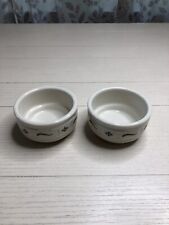 Longaberger Pottery  Heritage Green Condiment Bowl Set Of 2 picture