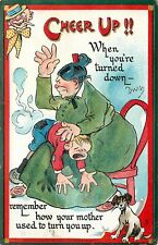 Embossed Tuck Postcard Cheer Up 176 Artist Dwig Little Boy Gets a Spanking picture