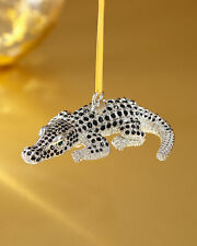 L'Objet Ornament Crocodile Alligator Silver Hanging Ribbon L'Object NIB picture