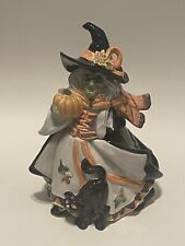 FITZ AND FLOYD HALLOWEEN HARVEST WITCH CANISTER CANDY JAR picture