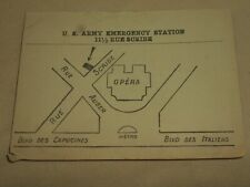WW2 U.S. ARMY Emergency Venereal Prophylactic Stations Map 11.5 RUE SCRIBE PARIS picture