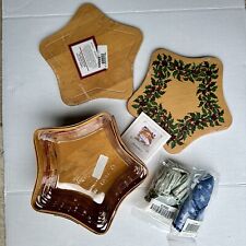 2001 Longaberger Christmas Collection Shining Star Basket Liners Lids Protector picture
