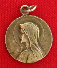 Vintage FRENCH LOURDES Medal MARY BERNADETTE Apparition Medal Signed LAVRILLIER picture