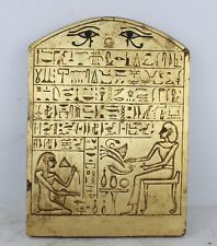 Rare Ancient Egyptian Antique Stela Of Chief Engineer Pepi Protected By Eye picture