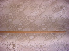 3-5/8Y KRAVET LEE JOFA CREAM PUTTY FLORAL DAMASK  VELVET UPHOLSTERY FABRIC picture