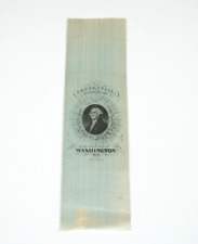 rare 1832 GEORGE WASHINGTON CENTENNIAL SILK RIBBON birthday Tiller & Winship picture