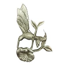 Pewter Hummingbird Brooch Pin Spoon #3825 Lapel Hat Bag Vintage Bird Collectible picture