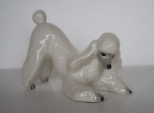 Lomonosov PORCELAIN Figurine DOG POODLE WHITE PLAYING@ picture