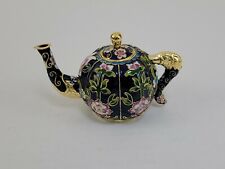 Cloisonne Of Oriental Treasures Ornate Mini Teapot With Original Box and Paper picture