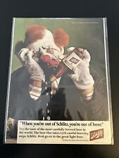 1967 Schlitz Beer Sad Clown Out Of Beer Magazine Print Ad picture