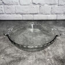 Vintage Anchor Hocking USA Heavy 2+ lb Clear Glass 9.5” 24cm Pie Bake Pan Plate picture