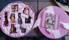 Rare Gent Pre-owned Disney Lady&TheTramp Pink Ribbon Box 8 PinSet 1509/1955+Cert picture