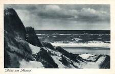VINTAGE POSTCARD SAND DUNES ON THE BEACH OCEAN WAVES LUBECK GERMANY MAILED 1939 picture