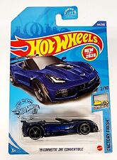 2020 Hot Wheels '19 Corvette ZR1 Convertible Blue Die-Cast Factory Fresh #2/10 picture