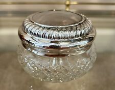 New Waterford Vintage Crystal Iveagh Powder Bowl With Silver Lid picture