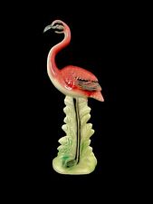 VTG Unique Mid-Century Modern Pink Flamingo Ceramic Figurine Excellent Cond. picture