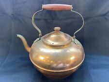 Vintage ODI Solid Copper Tea Kettle Teapot Wooden Handle & Knob Made in Portugal picture