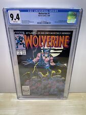 Wolverine #1 1st appearance Wolverine Patch CGC 9.4 KEY ISSUE 1988 Cracked Slab picture