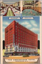 1936 Washington D.C. Postcard THE AMBASSADOR HOTEL Multi-View / Curteich Linen picture