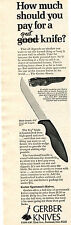 1973 small Print Ad of Gerber Shorty Knife & Scabbard picture