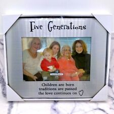 “Five Generations” by Treasure Memories Ganz SilverTone Frame for 4”x6” Photo picture