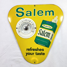 1950s Salem Cigarettes Metal Triangle Thermometer Sign - Genuine  & Works picture
