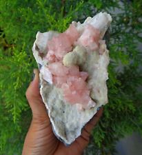 Light Pink Heulandite w/ Apophyllite Crystals On Matrix Minerals Specimen #F53 picture
