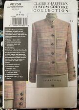 *OOP* VOGUE 8259 CLAIRE SHAEFFER’S CUSTOM COUTURE “Chanel Jacket” Sz A 6-8-10 picture
