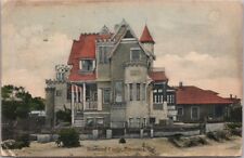 1909 ALHAMBRA California Hand-Colored Postcard DIAMOND CASTLE Mansion View picture