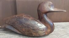 Vintage Hand Carved Ironwood 7 inch wood Duck Decoy Statue Decor Office Wildlife picture