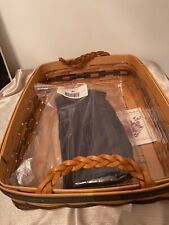 Longaberger 1996 CC Small Serving Tray Basket, Liner And Protector, Boxed picture
