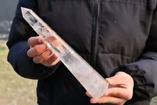 1.89LB Natural Clear Quartz Obelisk Crystal Tower Point Wand Reiki Healing picture